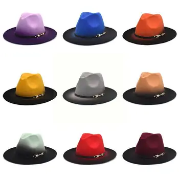 Lână Pălărie Jazz Clasic Britanic Fedora Capace Bărbați Femei Pălării de Moda Capace Simțit Lână 56-58cm Bowler Jazz Pălării de Iarnă Imitati Y3F5