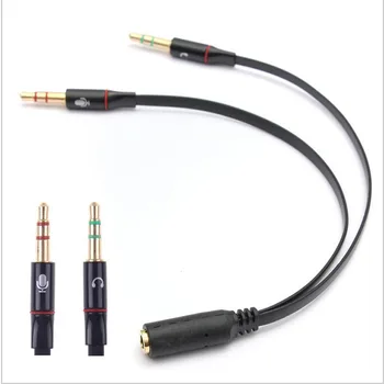 3.5 mm 1 Feminin 2 de sex masculin Căști Căști Audio Cablu Micphone Splitter Adaptor Conectat Cablul de la Laptop PC