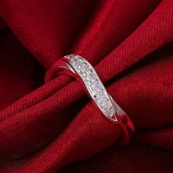 925 de Argint culoare cristal Inele Pentru Femei elegante de Moda Petrecere de Nunta, Cadouri de Fata student Farmec Bijuterii de înaltă calitate