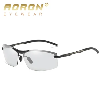 AORON Fotocromatică Polarizat ochelari de Soare Barbati Decolorarea ochelari de Soare Anti Orbire UV400 Ochelari de Conducere Ochelari