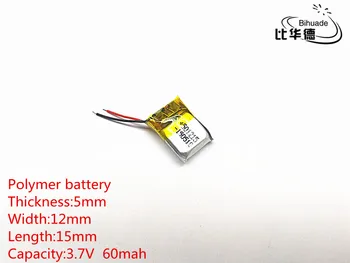 3.7 V 60mAh 501215 Litiu-Polimer Li-Po, li-ion Reîncărcabilă de celule de Baterii Pentru Mp3 MP4 MP5 GPS PSP mobil bluetooth