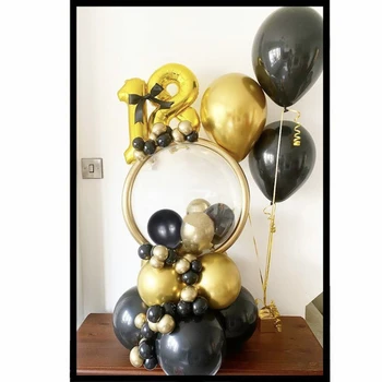 1set Transparent Globuri Clar Baloane Pentru Petrecere de Aniversare pentru Copii Heliu Bobo Balon cu Numărul Folie Ballon Copil de Dus Decor 4