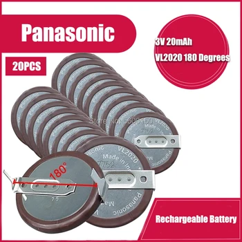 20BUC Panasonic VL2020 cu 2 Pini Orizontală 180 de Grade Picioare Litiu Butonul de Monedă Baterii VL 2020 pentru BMW Cheie de la Distanță