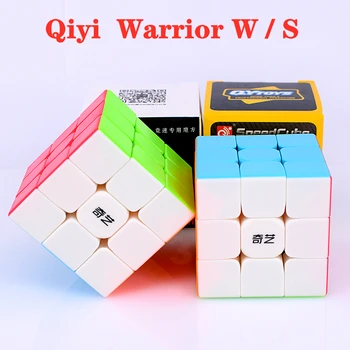 Qiyi Războinic W 3x3x3 Viteză Magic Cube Stickerless Profesionale Antistres Războinic S 3X3 Puzzle Frământa Jucării pentru Copii Cadouri
