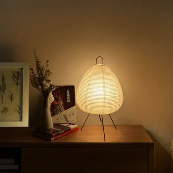Stil japonez CONDUS de Hârtie de Orez Lampa de Birou Tricolor Reglaj Acasă Decorare Arta de Lămpi Living Hotel Dormitor Noptieră Lumina de Noapte 1