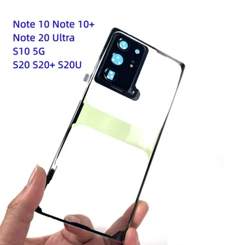 Înapoi Pahar Transparent Pentru Samsung Galaxy Nota 20 10 Ultra Plus 5G S20 S20+ S20U Capac Baterie Spate a Ușii Carcasei Nota 10+