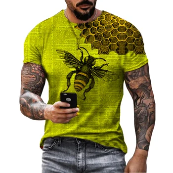 2022 Vara Moda Barbati Tricou Clasic de Design T-shirt pentru Bărbați în aer liber Albine Imprimate T-shirt Animal Dragoste Stradă Casual, cu Maneci Scurte
