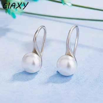CIAXY Argint Culoare Pearl Cercei pentru Femei Temperament Simplu Știfturi de Ureche franceză de Lux, Bijuterii en-Gros