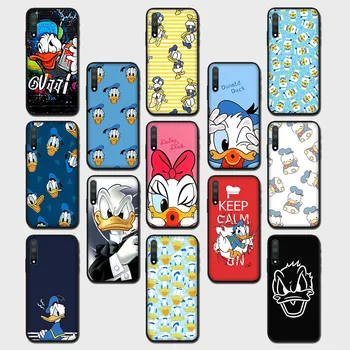 Donald Duck Negru de Caz pentru iPhone 13 12 Mini 11 Pro X XS Max 14 Plus